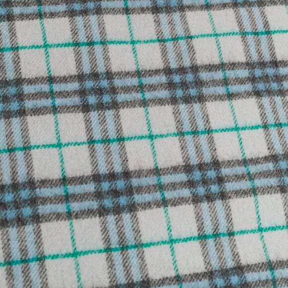 Burberry Light Blue Plaid Cashmere Scarf - Picture 3 of 7